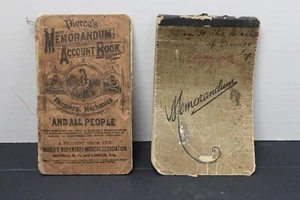 2 Vintage Memo Books with Writing Inside - Picture 1 of 8