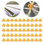 Long Lasting Performance Greenhouse Clamp for 11mm Pipe 50Pcs Orange Film Clips