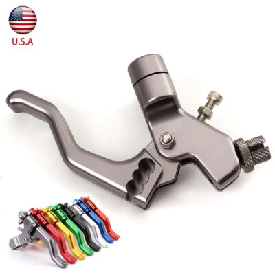 CNC Stunting Short Clutch Lever Cable 1 Finger Easy Pull For Honda Suzuki Yamaha Foto 1 de 4