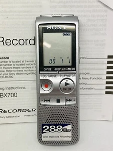 SONY ICD-BX700 IC RECORDER - With Manual Bag - Preowned - Picture 1 of 6