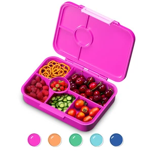 Lunchbox mit Fächern Lunch Box Tupperware Brotdose Frühstücksdose Bento Box Lila - Bild 1 von 9