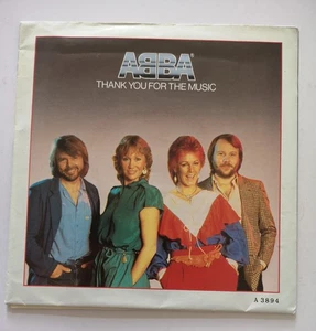 Abba - Thank You For The Music - V Rare Poster NM P/C 7" - rock 70s Chart Pop - Picture 1 of 8
