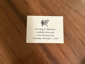 1998 Athenians King’s Dressing Room Invitation- Mardi Gras Krewe Favor - Picture 1 of 2