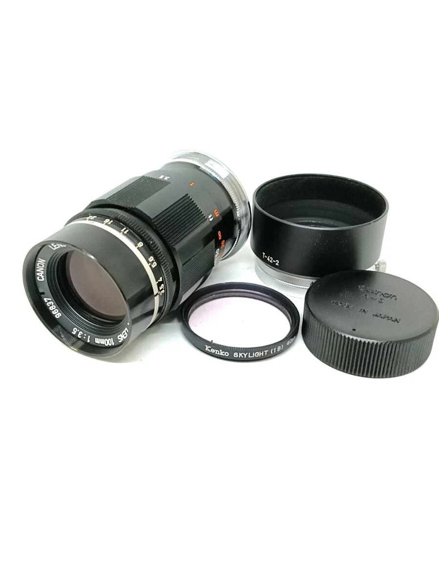 Canon 100mm F3.5 Lマウント 美品 ケース付 Canon 100mm F3.5 II (Lマウント）- 造りの良さが際立つ超コンパクトな