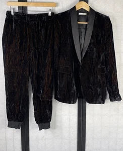 Alice + Olivia Velvet suit set. size: Jacket 4. Pant XS TP - Picture 1 of 16