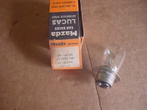 Mazda Lucas Headlight Bulb BSA Triumph Norton Motorcycle 6V 30/24 W 312 - Picture 1 of 4