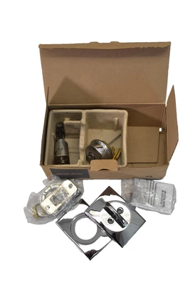 Cerradura de puerta cromada Schlage monocilíndrica cerrojo B60N CEN 625 con llaves nueva Foto 1 de 4