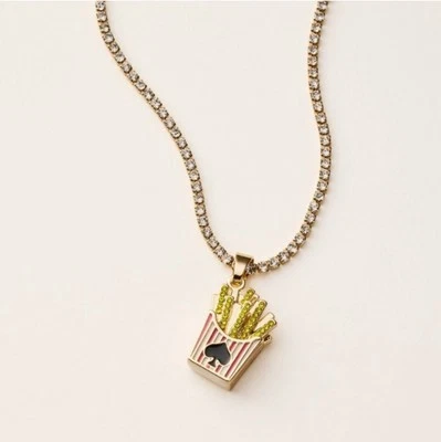 Collar Tenis Kate Spade New York X Target French Fry Charm Tono Dorado Foto 1 de 4