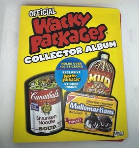 PAQUETES LOCOS TODO NUEVO ÁLBUM DE COLECCIONISTA SERIE 4 + PEGATINA Garbage Pail Kids - Imagen 1 de 5