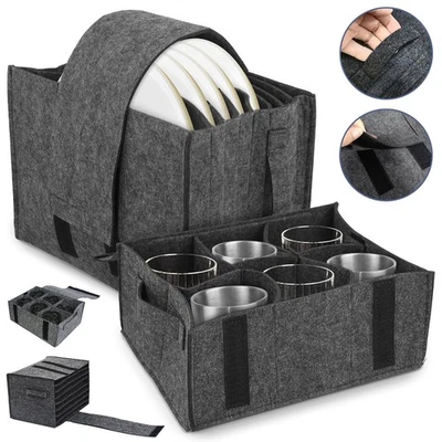 2X Filz Tassenhalter Camping Glashalter Wohnmobil Geschirr Organizer Filztasche - Bild 1 von 4