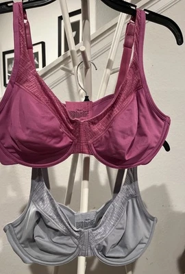 2 Sujetador Playtex Talla 42DD Transpirable Fresco M493 3493 Blanco Copa Suave UW Talla 42C Foto 1 de 3