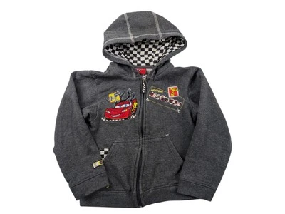Disney Cars Hoodie Full Zip Sweatshirt Embroidered Long Sleeve Boys Size 5   - Image 1 of 4