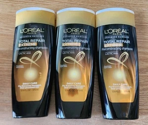 (3) L'Oreal Paris Total Repair Extreme Reconstructing Shampoo Lactic AHA 12.6 oz - Picture 1 of 3