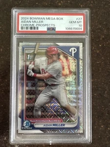2024 Bowman Mega Box - Chrome 1st Bowman Aidan Miller Mojo Refractor (RC) PSA 10 - Bild 1 von 2