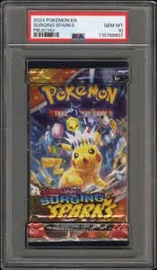 2024 Pokemon Scintille Urgenti PIKACHU Booster Pack PSA 10 - Foto 1 di 2