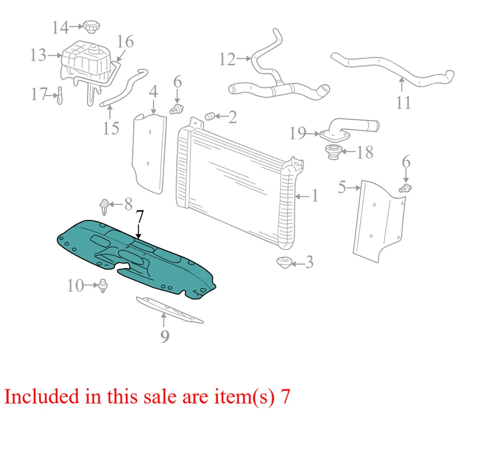 1999-06 Chevrolet Silverado GMC Sierra 1500 2500 3500 Upper Radiator Baffle Used - Image 1 of 4