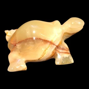 Statuina tartaruga marina pietra quarzo onice verde intagliata a mano fermacarte 4"  - Foto 1 di 8