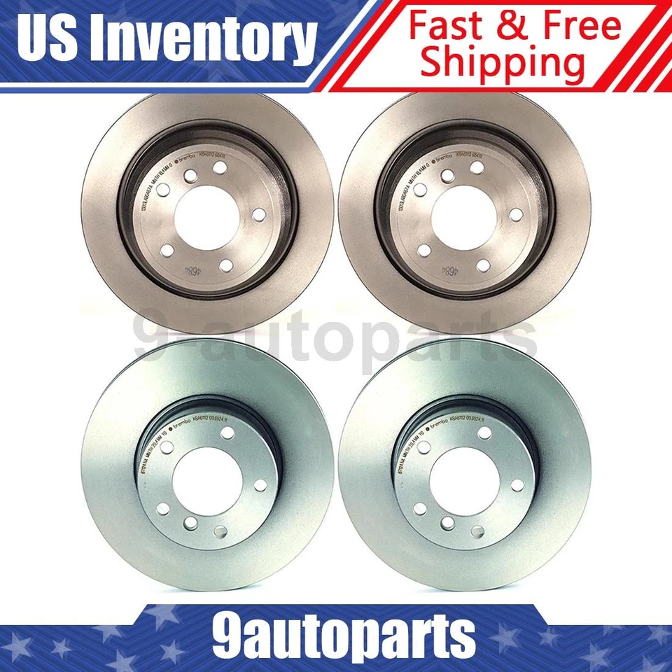 Brembo OE Front Rear Disc Brake Rotors for 2001 2002 2003 BMW 525i - Image 1 of 4