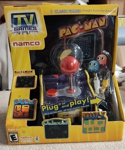 2003 Namco TV 5 Games Video System Joystick Arcade Pac-Man Dig Dug New Sealed - Picture 1 of 6