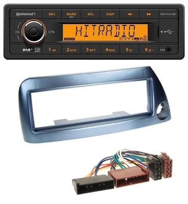 Continental 1DIN DAB MP3 AUX USB Autoradio für Ford Ka bis 2008 blau-metallic - Bild 1 von 4
