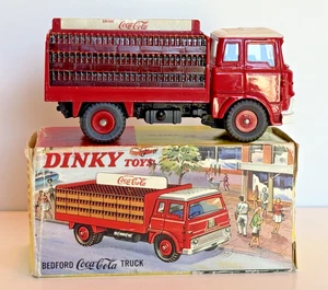 DINKY TOYS 402 BEDFORD COCA-COLA TRUCK PRESSOFUSO con scatola originale - quasi come nuovo! - Foto 1 di 24