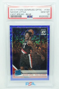 2019 Panini Optic Rated Rookie Nassir Little #154 Fast Break BLUE 28/50 PSA 10 - Picture 1 of 2