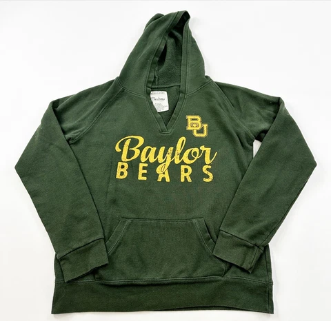 Baylor Bears Hoodie Sweatshirt Women’s Green Long Sleeve Pullover Cover