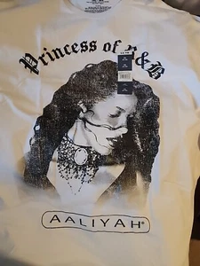 Aaliyah Princess Of R&B Graphic White T Shirt Size 3X New With Tags - Picture 1 of 2