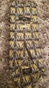 BRIONI Herren 100 % Seide Krawatte ITALIEN Luxus Designer Geometrisch Mehrfarbig EUC - Bild 1 von 7