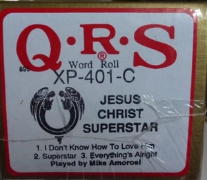 PIANOLA NEW UNOPENED WORD ROLL. LARGE EXT PLAY XP-195-C JESUS CHRIST SUPERSTAR. - Picture 1 of 2