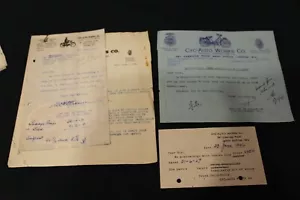 Cyc-Auto Works Co Letterheads Collection 1944 & 1947 - Foto 1 di 12