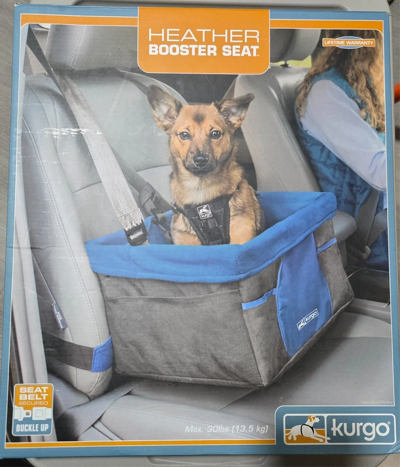 Asiento elevador Kurgo Heather para perros pequeños 30 libras y menos azul Foto 1 de 1