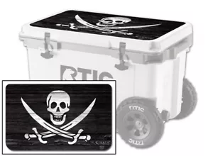 Vinyl Cooler Wrap fits RTIC 52qt WHEELED | Decal Skin LID - Pirate - Picture 1 of 8