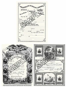 Civil War Confederate and Union Discharge Papers Blank Reproductions - Picture 1 of 5