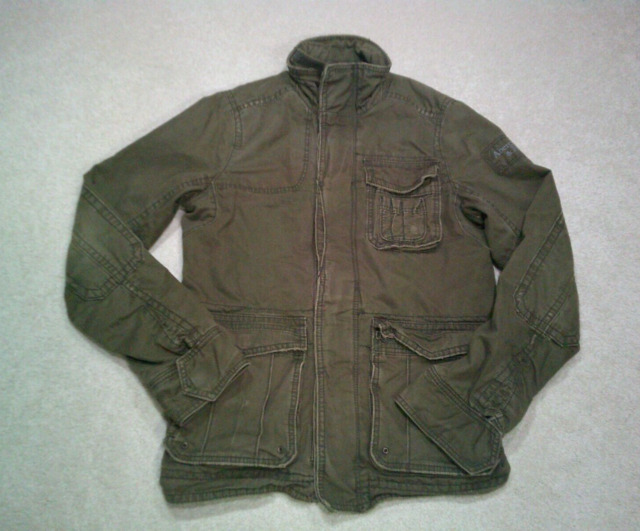 Men's Quilted Liner Jacket in Olive Green | Size XXL | Abercrombie & Fitch