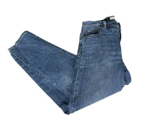 Jeans skinny donna Gap 1969 Best Girlfriend taglia 27 stelle impreziositi lavaggio scuro - Foto 1 di 10