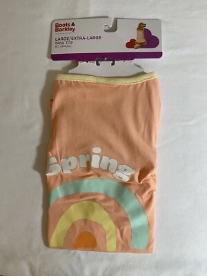 Botas y ropa Barkley para mascotas LG/XL camiseta sin mangas naranja con vibraciones de resorte arco iris Foto 1 de 4