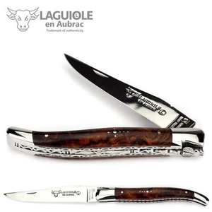 Navaja Laguiole en Aubrac doble placa madera de hierro L0712WCIF 12 cm cuchillo - Imagen 1 de 6