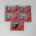 Lot of 5 Sealed BASF Ferro Extra I 90 Minute Blank Cassette Tapes