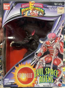 Vintage 1994 Mighty Morphin Power Rangers Deluxe Socadillo Dark Variant Figure - Picture 1 of 3