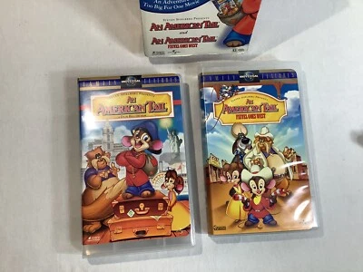 2 Pack An American Tail 1&2 West Special Limited Edition VHS/Rare Plush Fievel  - Image 1 of 4
