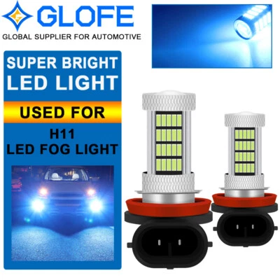 For Acura TSX TL ILX MDX RDX RL Ice Blue 8000K LED Fog Light Bulb H11 H8 92-SMD - Image 1 of 4