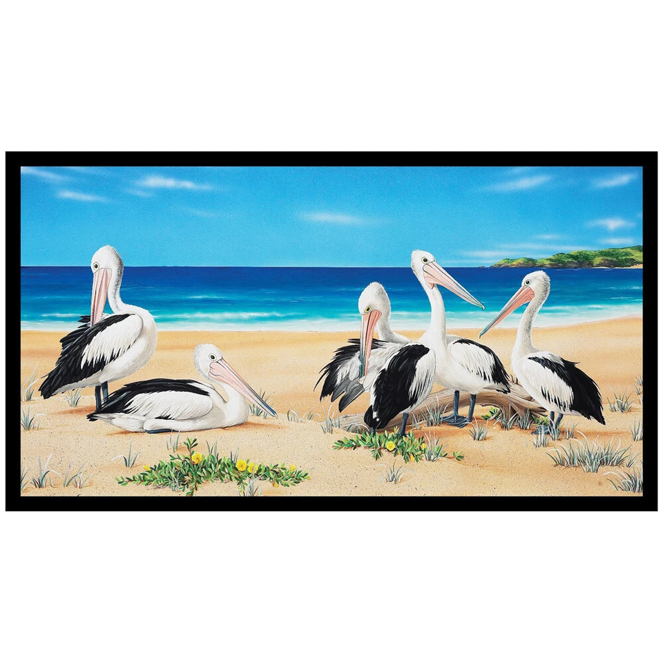 Patchwork Quilting Sewing Fabric Australian Pelicans Panel 59x110cm - image 1 of 1