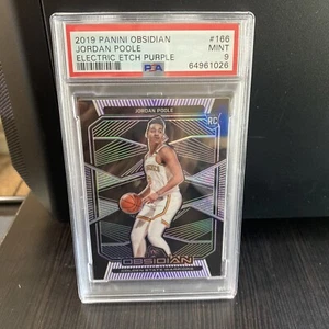 2019-20 Panini Obsidian Jordan Poole RC Electric Etch Purple 12/75 Pop 6 PSA 9 - Picture 1 of 5
