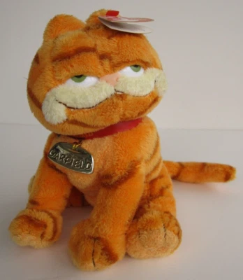 TY Garfield Plush Cat 8" Orange Tiger-Striped Stuffed Toy Handmade Vintage 2004 - Image 1 of 4