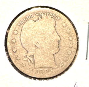 1904 O barber quarter AG/G - Picture 1 of 2