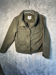 Chaqueta Old Navy para mujer RN 54023 oliva talla mediana 2 bolsillos chaqueta utilitaria - Imagen 1 de 10