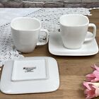 Maxwell Williams White Basics Piazza Square 2 x Cups & Saucers