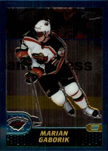 2001-02 Topps Chrome Wild Hockey Card #18 Marian Gaborik
