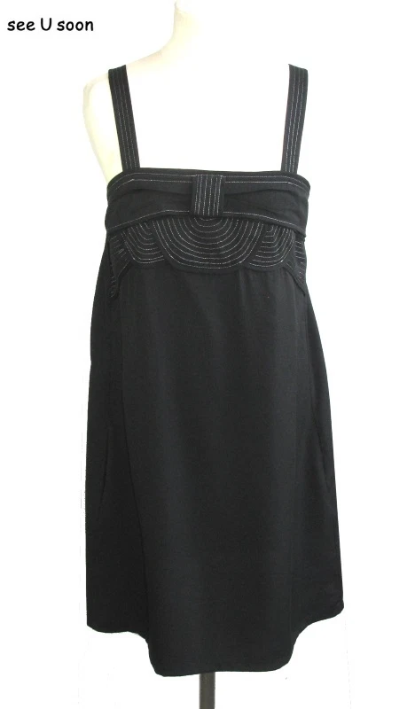 SEE U SOON - Kleid Weiblich A Hosenträger Schwarz Größe M=38 - Sehr Guter - Bild 1 von 4